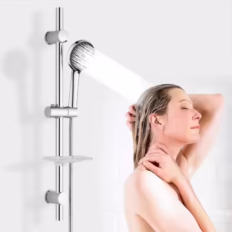Bathroom Luxury 3 Function Shower set siliding rail and handshower with water