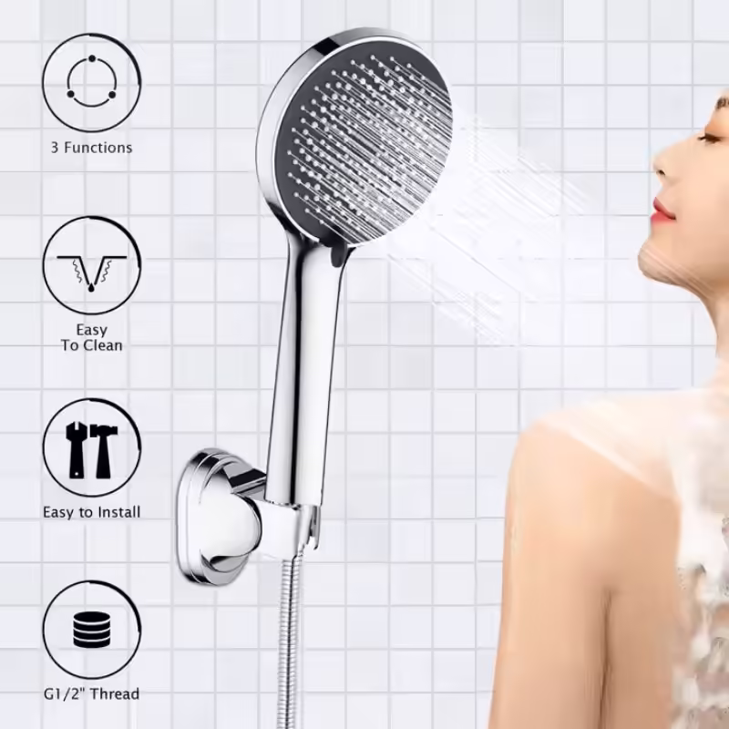 Bathroom Luxury 3 Function handshower set with bracket