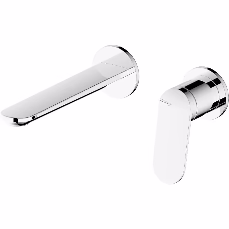 Chrome Modern Wall Mounted Basin Mixer