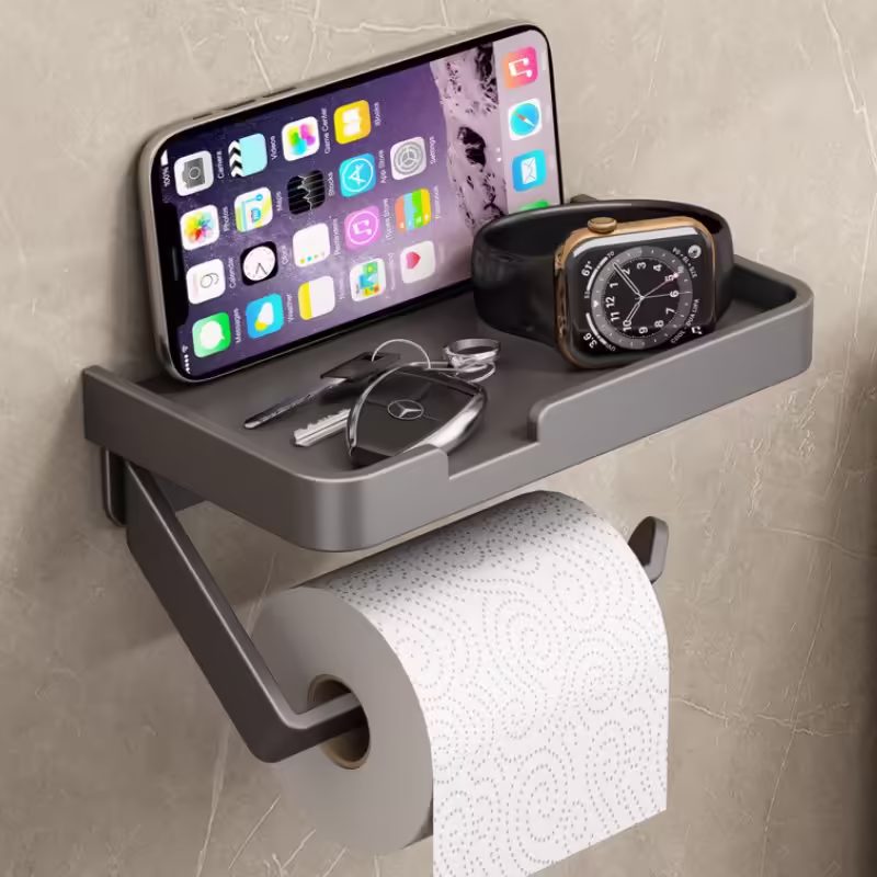 Roll Toilet Paper Holder with shelf